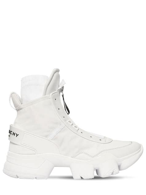 givenchy runner sneakers in leather and nylon|givenchy white high top sneakers.